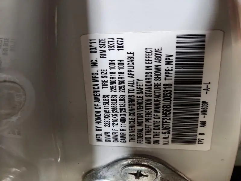 2011 HONDA ACCORD CROSSTOUR EXL  