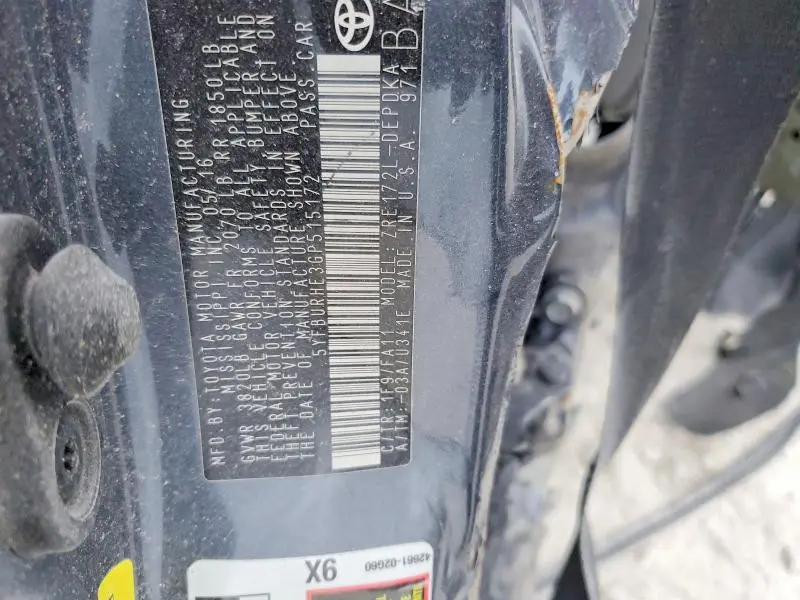 2016 TOYOTA COROLLA L  