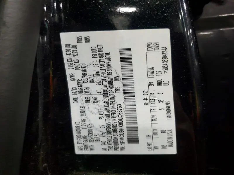 2013 FORD ESCAPE SEL  