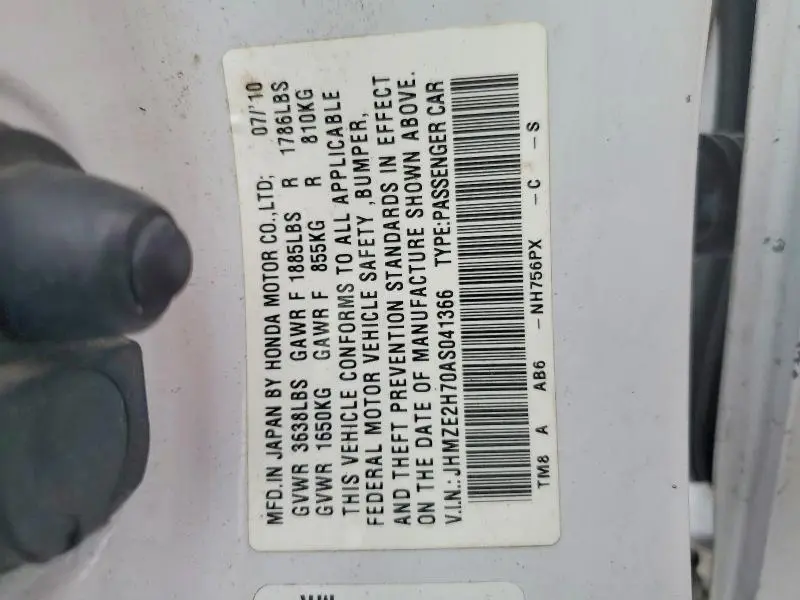 2010 HONDA INSIGHT EX  