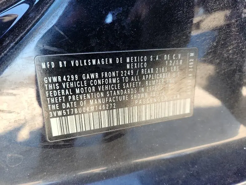 2019 VOLKSWAGEN JETTA GLI  