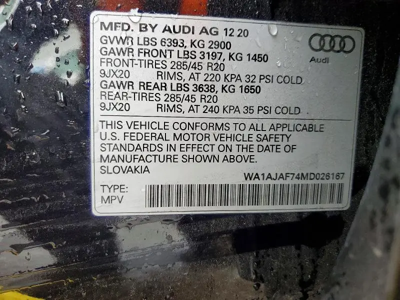 2021 AUDI Q7 PREMIUM  