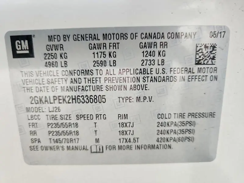 2017 GMC TERRAIN SLT  