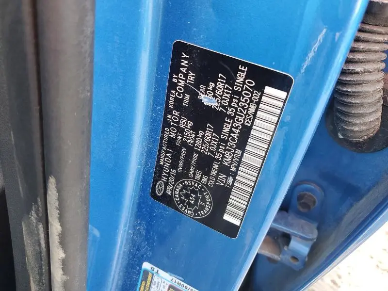 2016 HYUNDAI TUCSON SE  