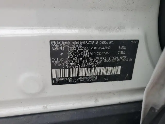 2021 TOYOTA RAV4 XLE  