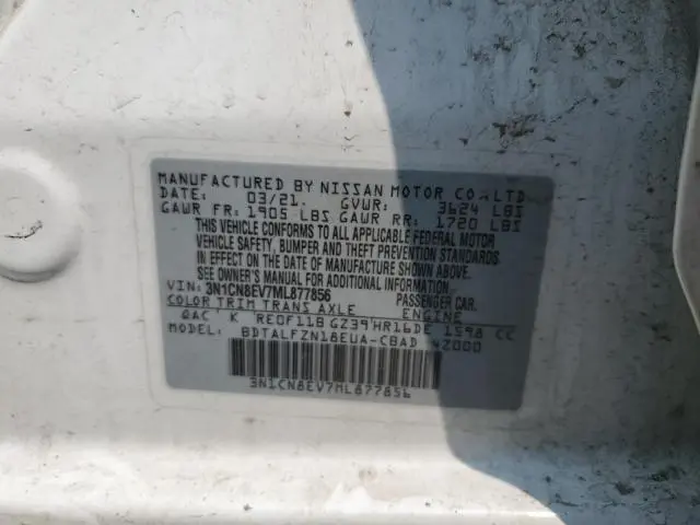 2021 NISSAN VERSA SV  