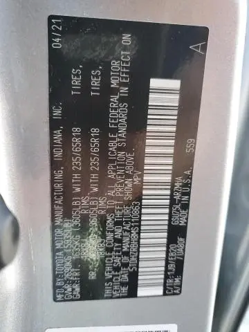 2021 TOYOTA HIGHLANDER XLE  