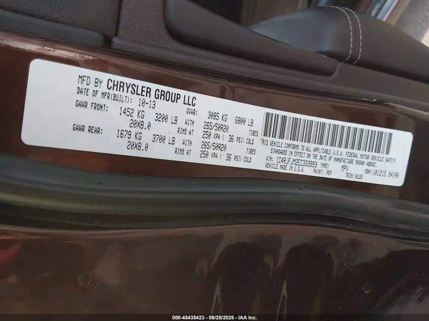 2014 JEEP GRAND CHEROKEE  