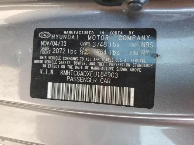 2014 HYUNDAI VELOSTER   