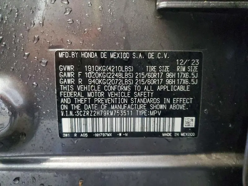 2024 HONDA HR-V EXL  