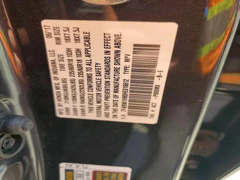 2017 HONDA CR-V EXL  