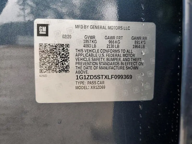 2020 CHEVROLET MALIBU LT  
