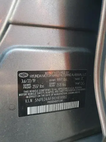 2019 HYUNDAI SONATA SE  