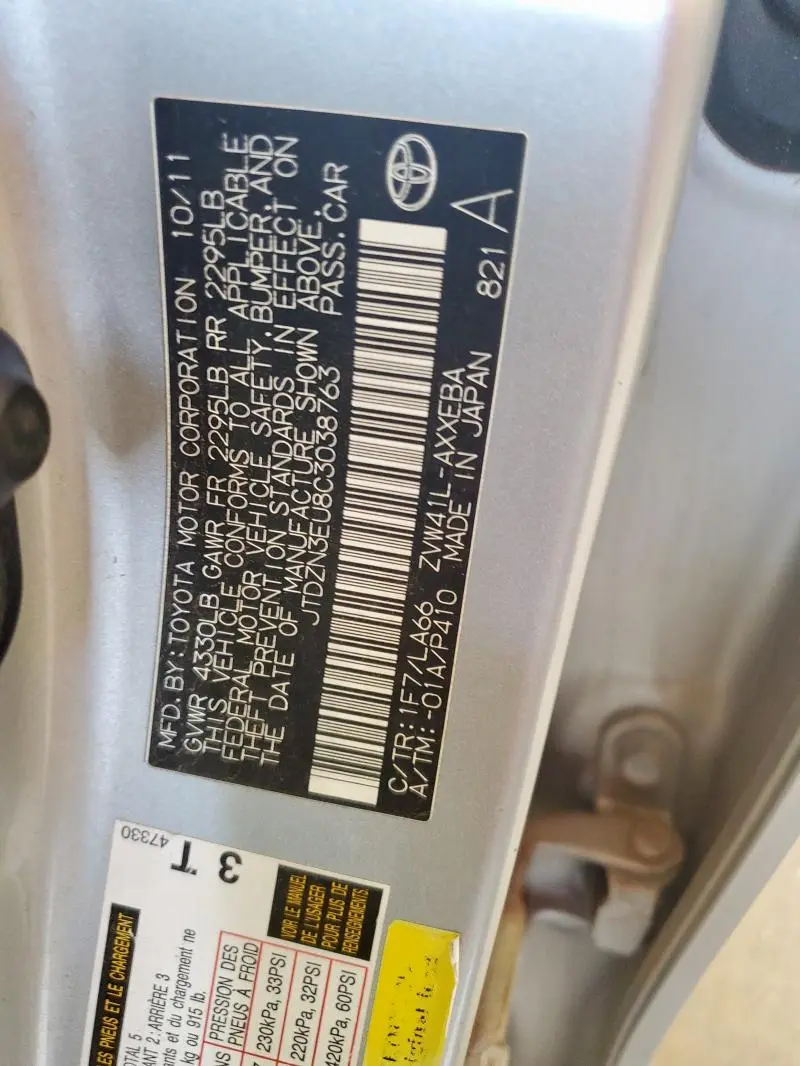 2012 TOYOTA PRIUS V   
