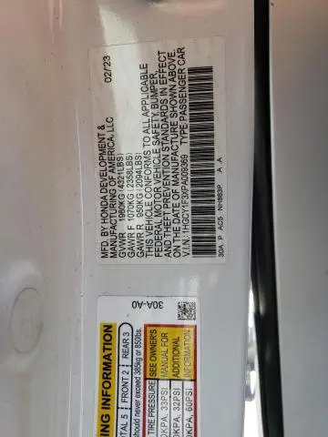 2023 HONDA ACCORD EX  