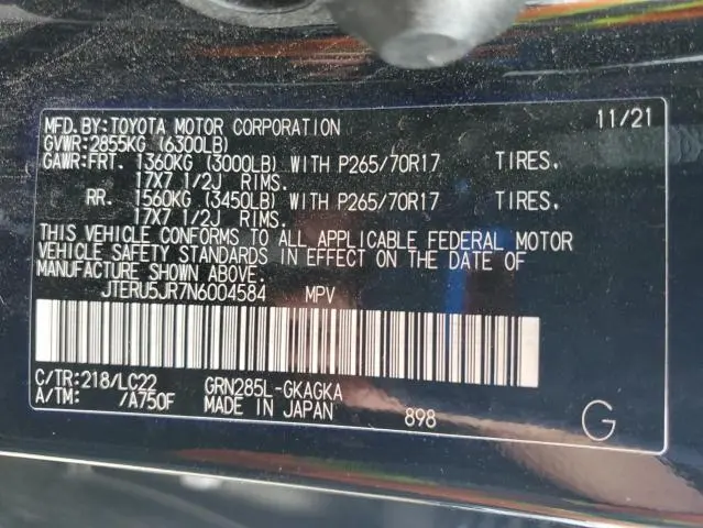 2022 TOYOTA 4RUNNER SR5 PREMIUM  