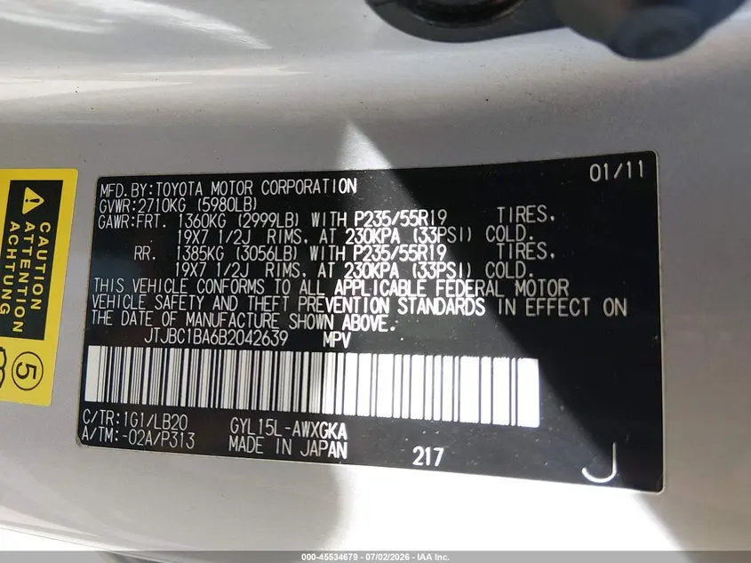 2011 LEXUS RX 450H  