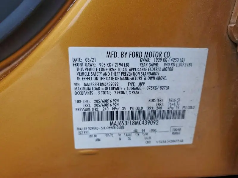 2021 FORD ECOSPORT S  