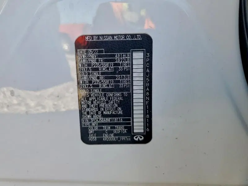 2022 INFINITI QX50 LUXE  