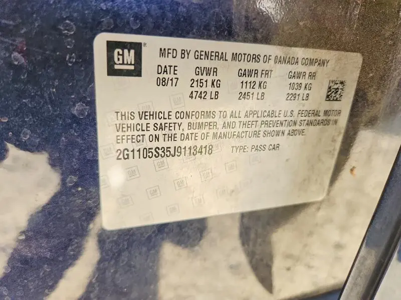 2018 CHEVROLET IMPALA LT  