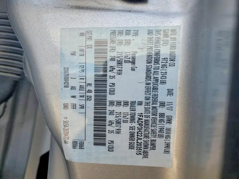 2018 FORD FOCUS SEL  
