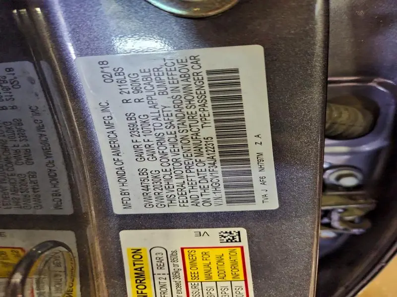 2018 HONDA ACCORD SPORT  