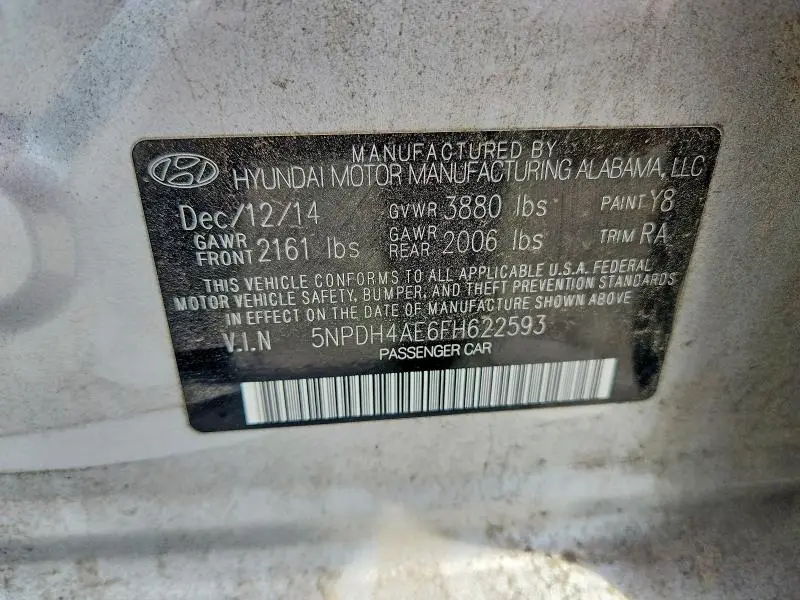 2015 HYUNDAI ELANTRA SE  