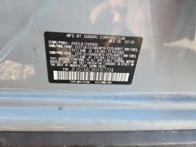 2019 SUBARU CROSSTREK   