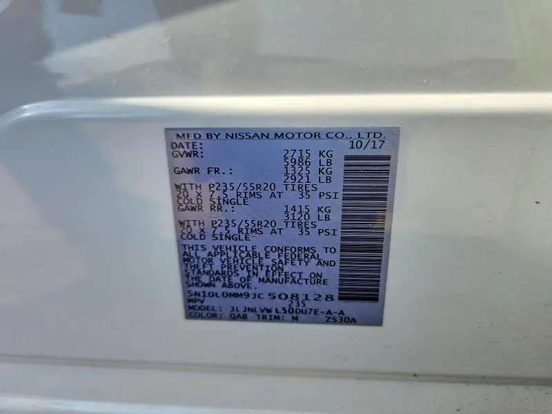2018 INFINITI QX60 BASE  