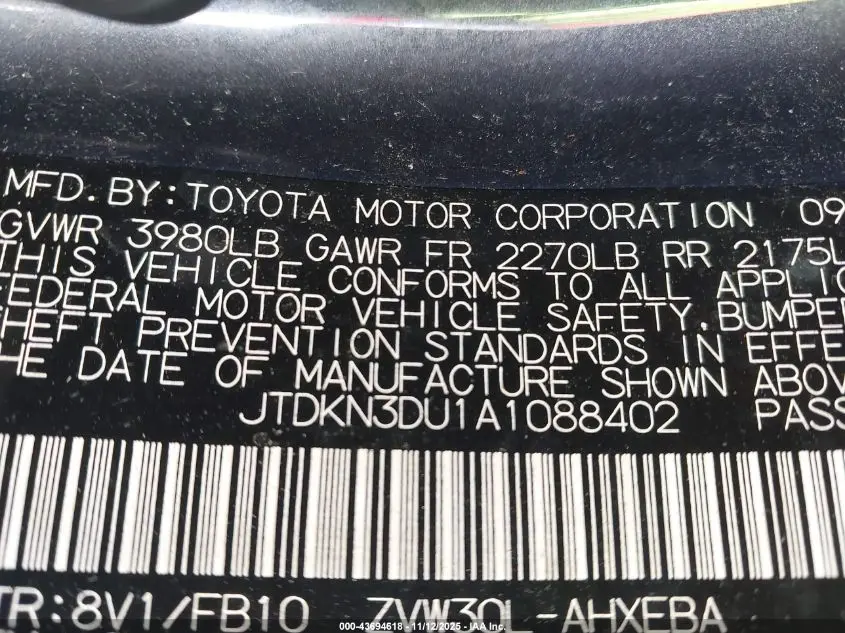 2010 TOYOTA PRIUS III