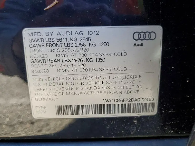 2013 AUDI Q5 PREMIUM HYBRID  