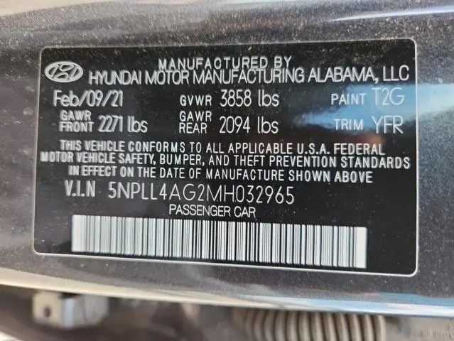 2021 HYUNDAI ELANTRA SE  