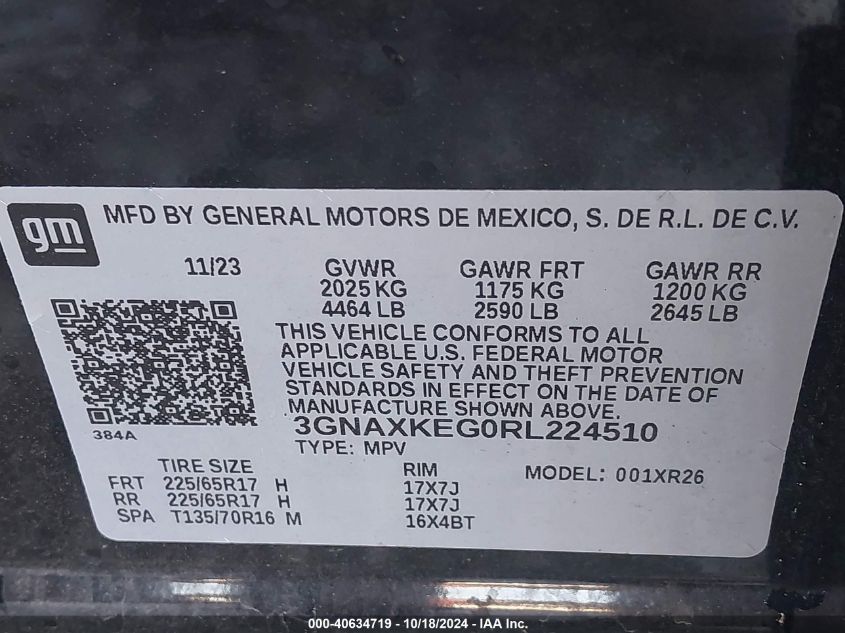 2024 CHEVROLET EQUINOX FWD LT