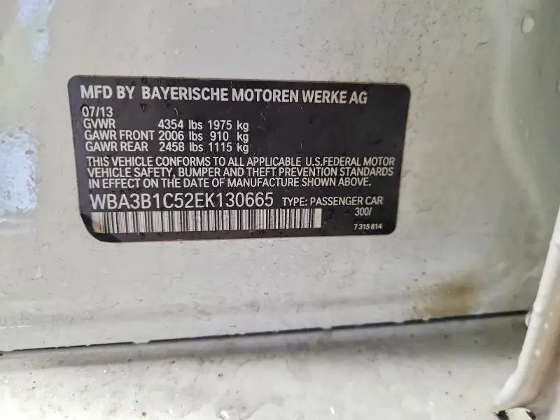 2014 BMW 320   