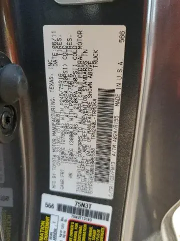 2011 TOYOTA TACOMA