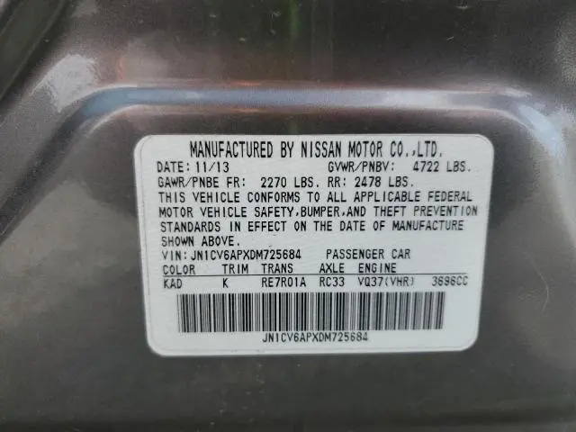 2013 INFINITI G37 BASE  