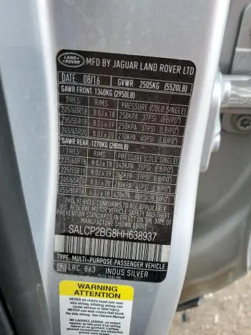 2017 LAND ROVER DISCOVERY SPORT SE  