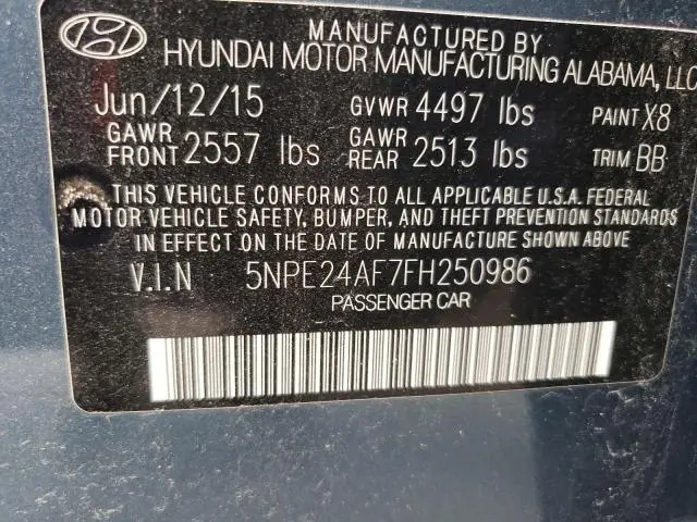 2015 HYUNDAI SONATA SE  