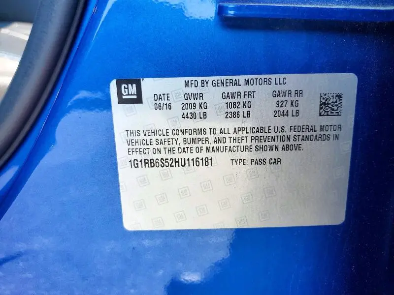 2017 CHEVROLET VOLT PREMIER  