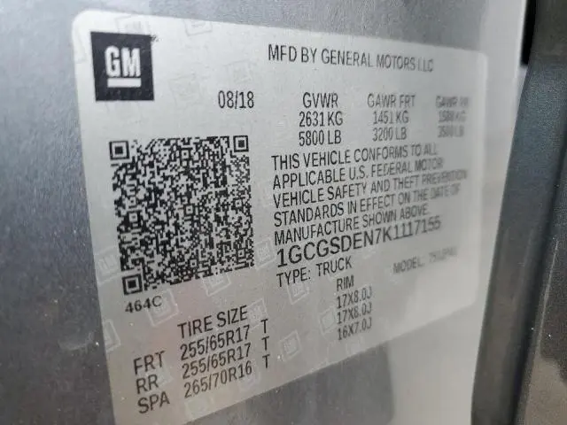 2019 CHEVROLET COLORADO Z71  