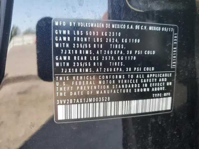 2018 VOLKSWAGEN TIGUAN SE