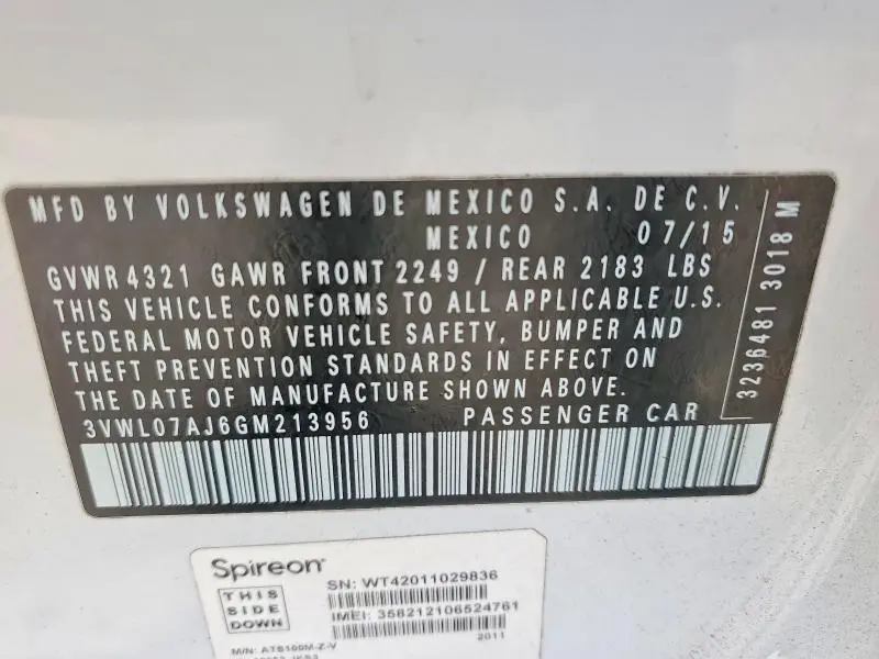 2016 VOLKSWAGEN JETTA SEL  