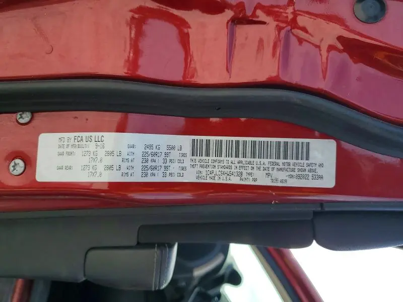 2017 JEEP CHEROKEE LATITUDE  