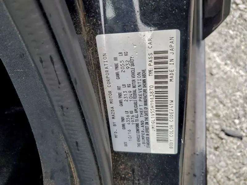 2017 MAZDA 6 TOURING  