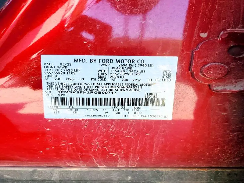 2023 FORD EXPLORER LIMITED  
