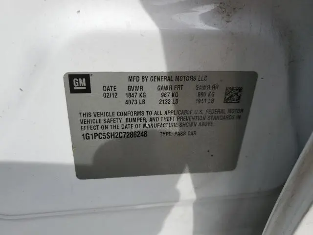 2012 CHEVROLET CRUZE LS  