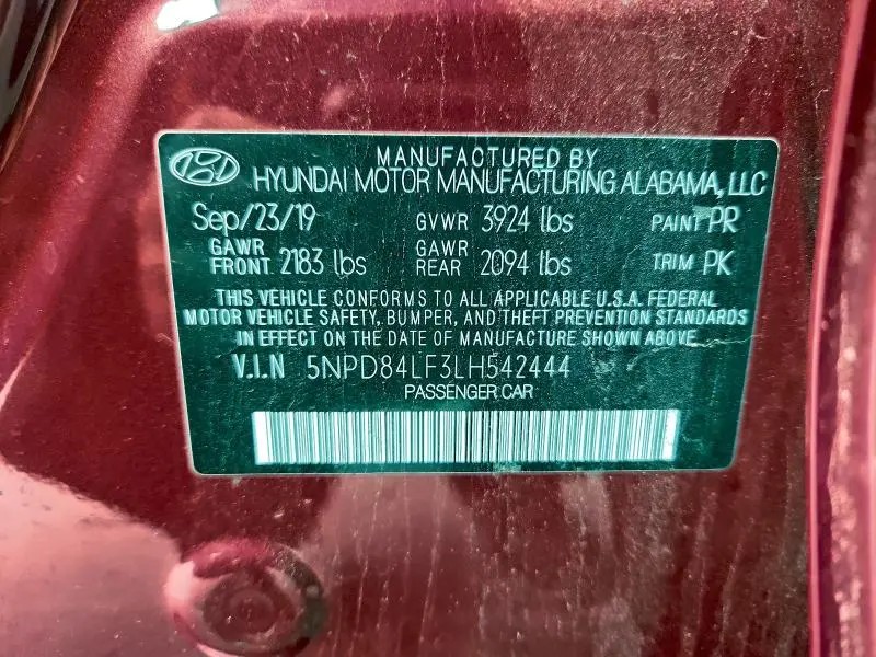 2020 HYUNDAI ELANTRA SEL  