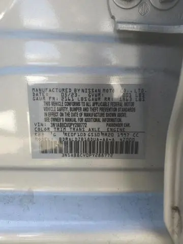 2023 NISSAN SENTRA SV