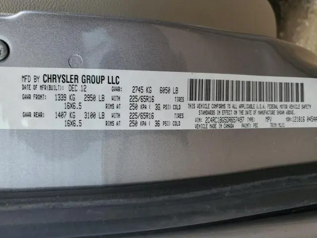 2013 CHRYSLER TOWN & COUNTRY TOURING  