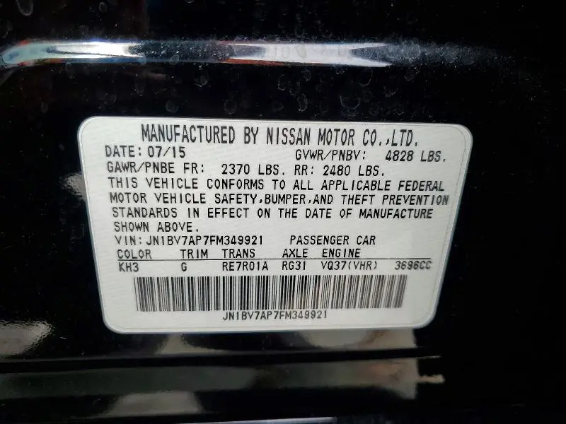 2015 INFINITI Q50 PREMIUM  